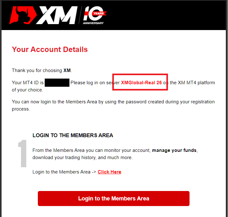 XM Open an Account Your Account Details (EMail)