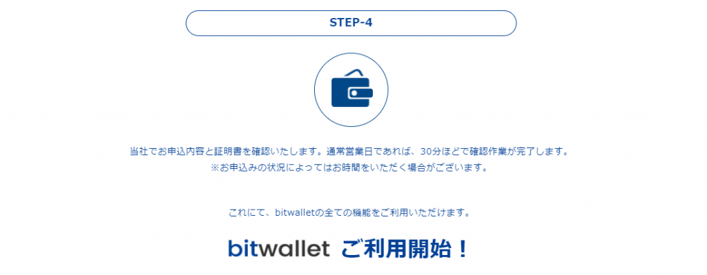 bitwallet登録完了