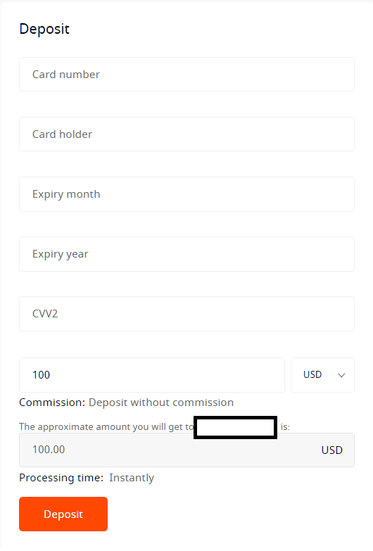 fbs input credit card information