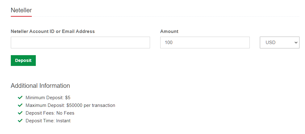 hotforex input neteller account id and amount