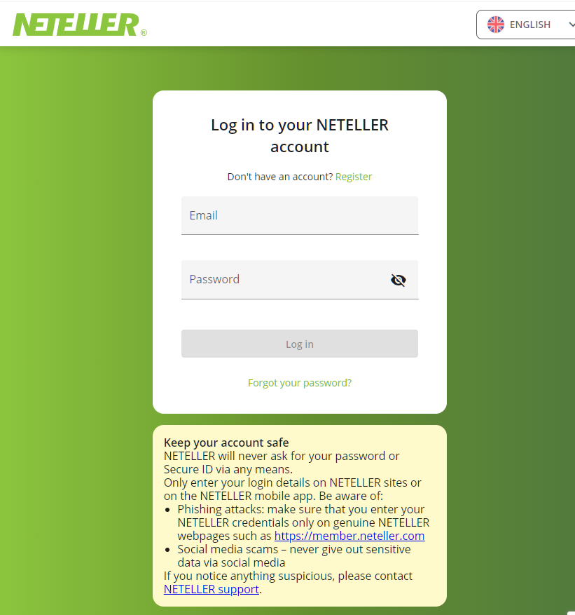 iFOREX NETELLER deposit, send money from neteller