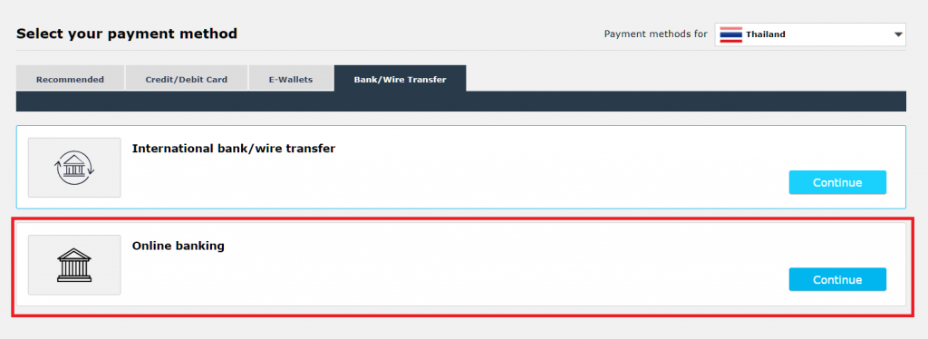 iFOREX domestic bank deposit