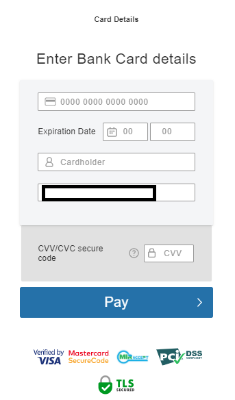 tradeview credit card deposit, enter card information
