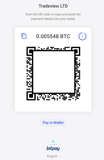 tradeview bitpay deposit, do payment by qr code