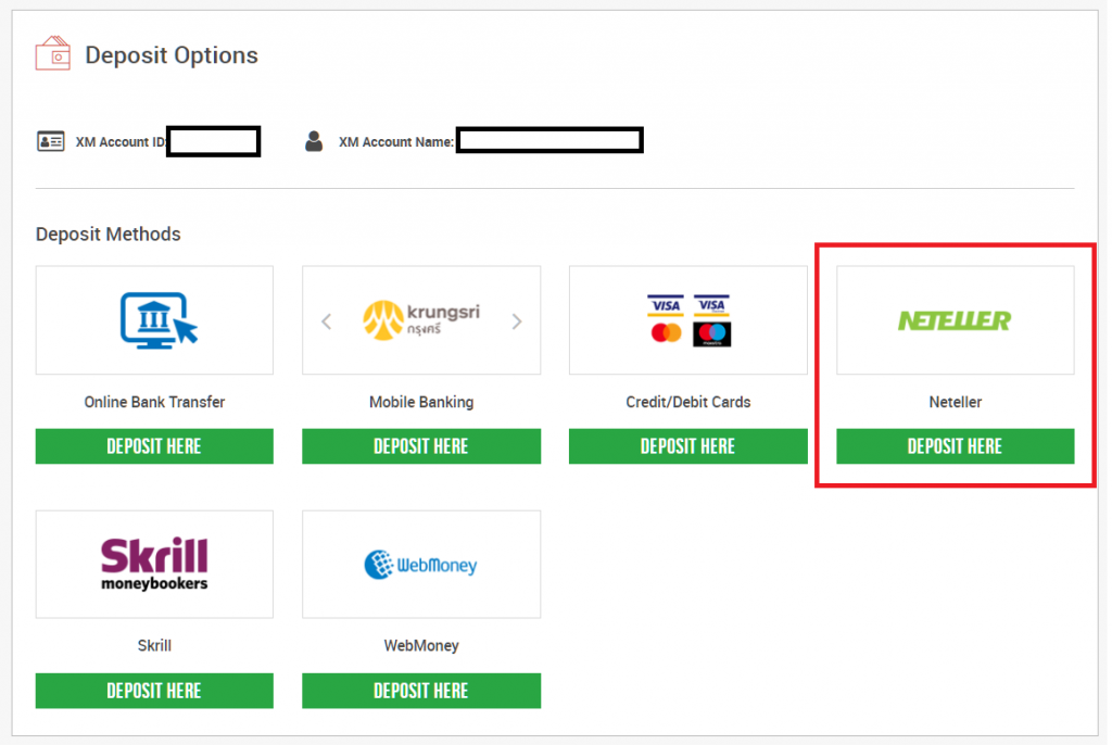 select xm neteller deposit