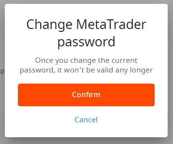 FBS MT4/MT5, change metatrader password