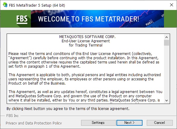 FBS MT4/MT5, install