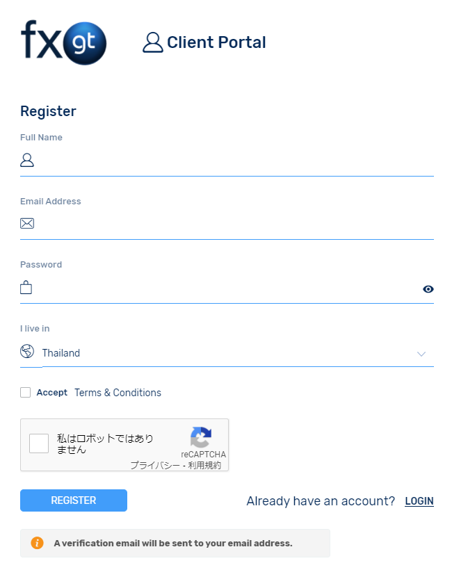 fbs demo account, register client portal