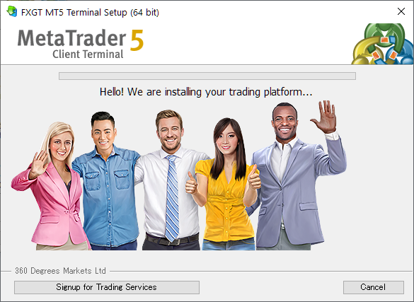 FXGT MT5, installing