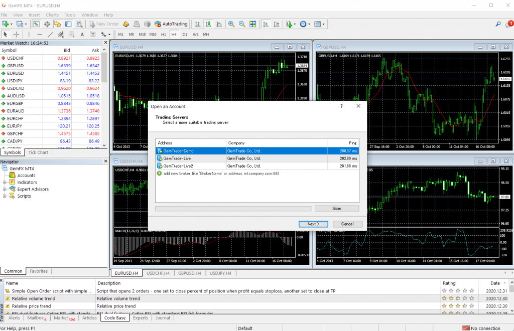 GEMFOREX MT4. launch mt4