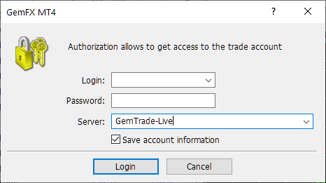GEMFOREX MT4. login