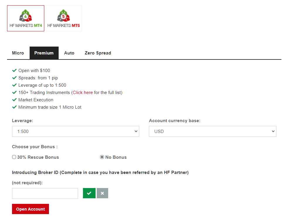 hotforex multiple account, additional account setting