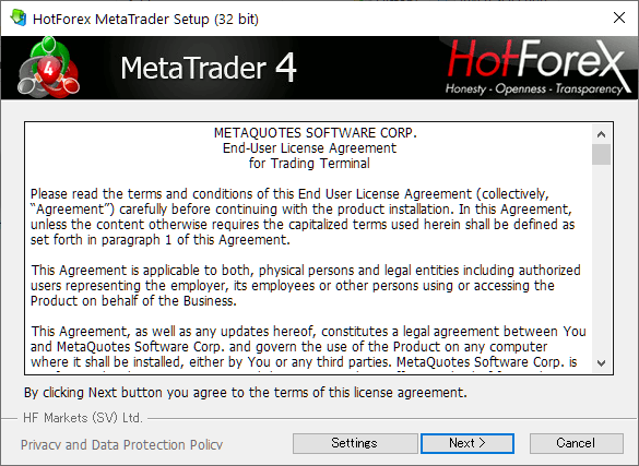 HotForex MT4/MT5, install
