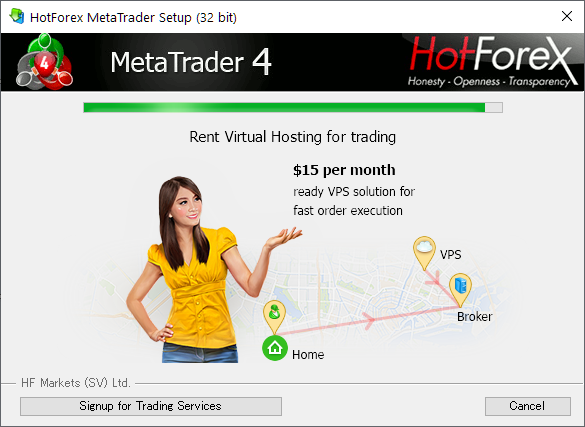 HotForex MT4/MT5, installing