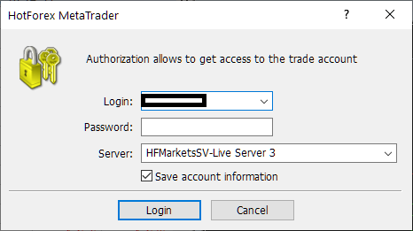 HotForex MT4/MT5, login