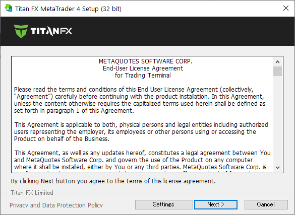 TitanFX demo account, MT4/MT5 install