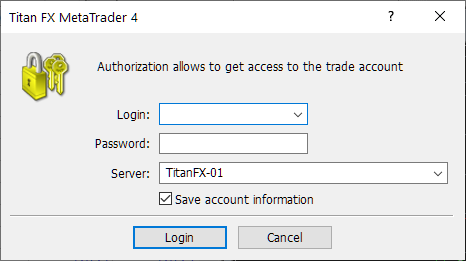 TitanFX MT4/MT5, login