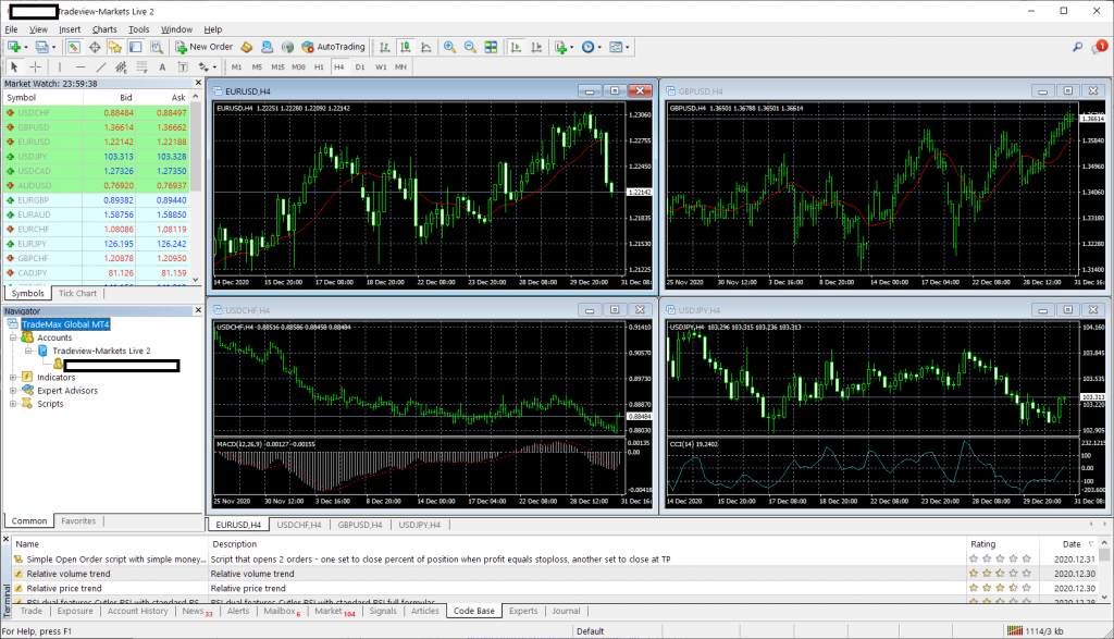 TMGM (TradeMax) MT4/MT5, login successful