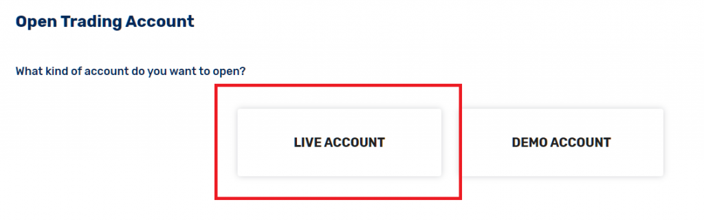 FXGT multiple account, select LIVE account