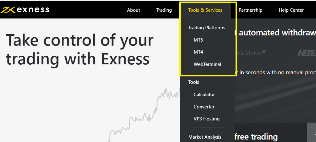 Exness Tools & Services